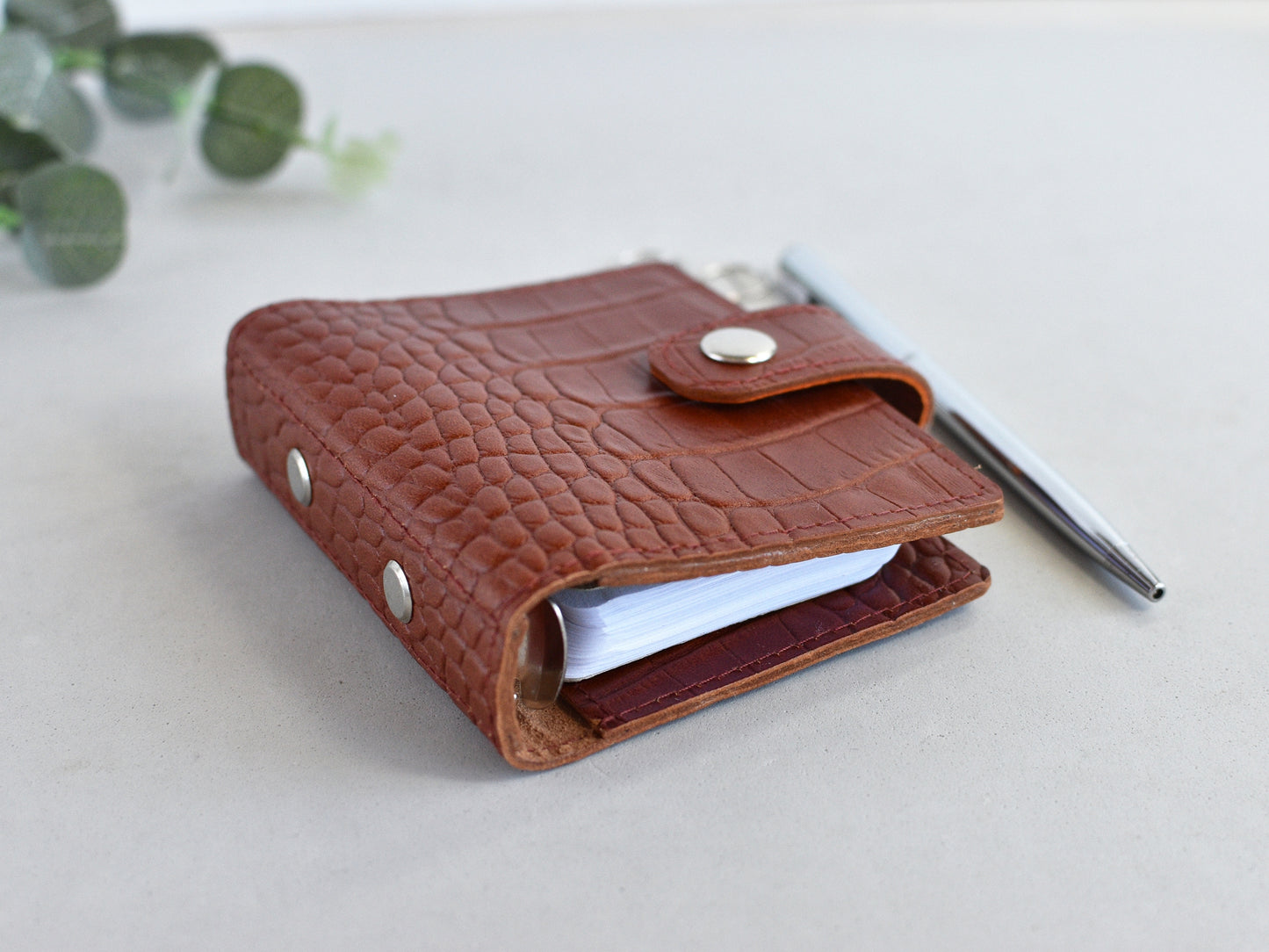 small leather journal