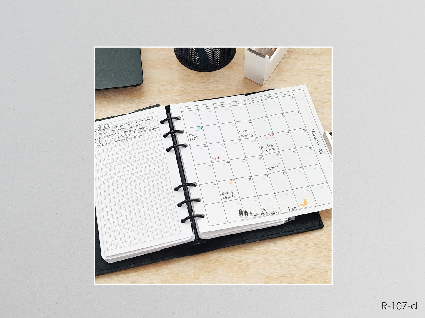 2026 Printable Foldout Monthly Pages (Personal Size) - Digital Inserts R-107d
