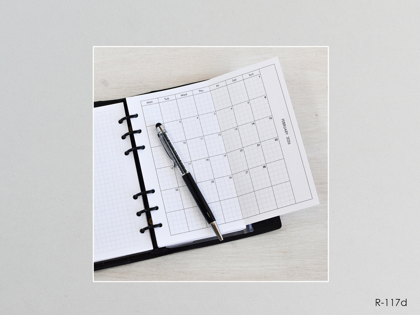 Printable Foldout Monthly Pages 2026 2027 (Personal Size) - Digital Inserts R-117d