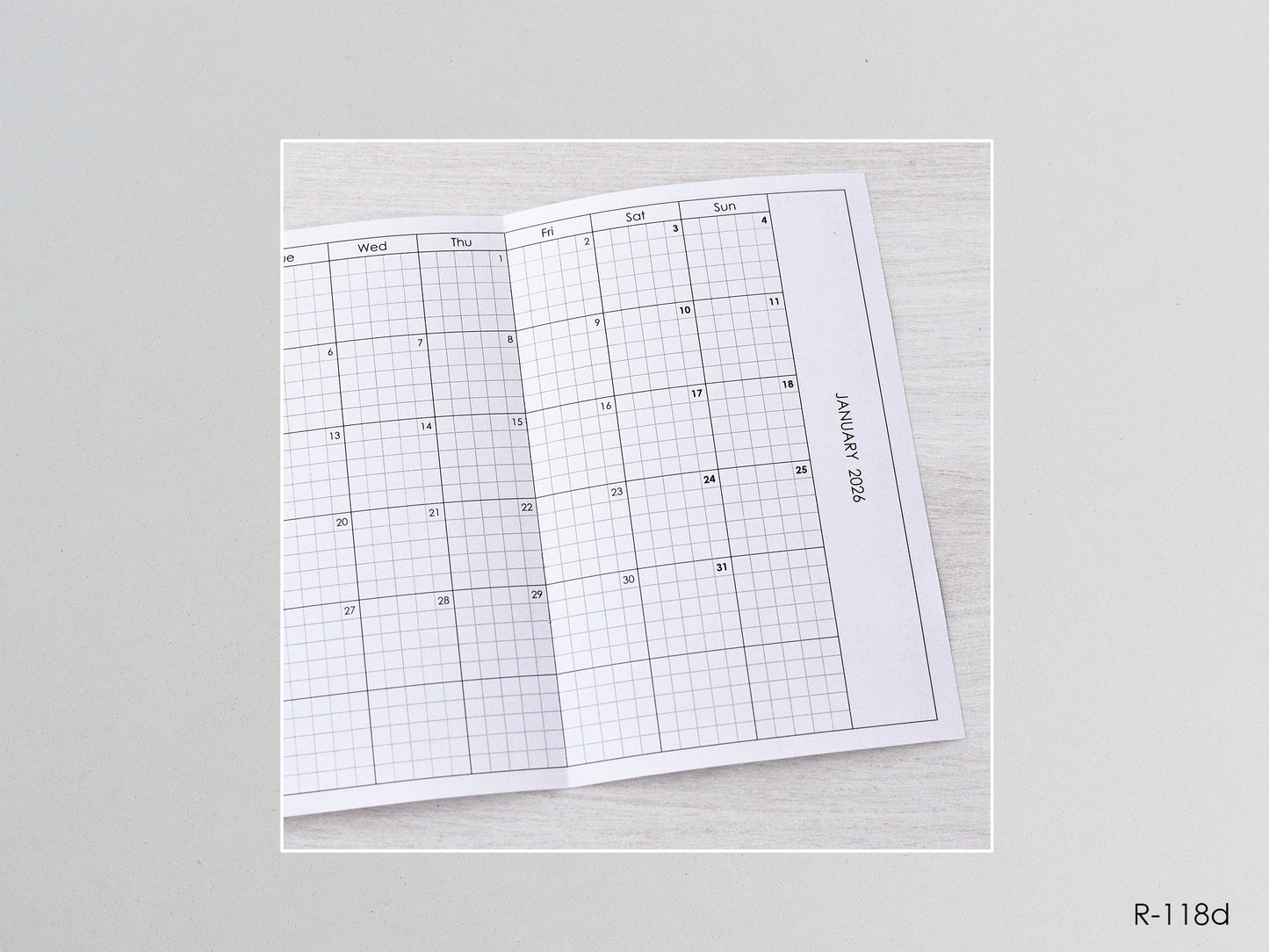 2026 Printable Foldout Monthly Pages (A6 Size) - Digital Inserts R-118d