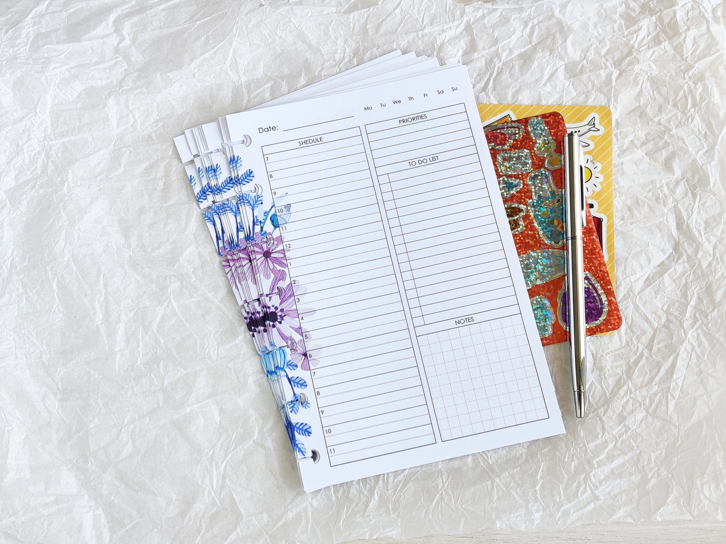 Printed Daily refill Happy planner mini