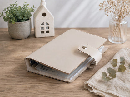 Leather 6-ring Binder Notebook Organizer - 25mm rings (Personal size)