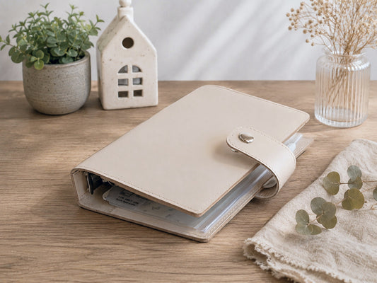 Leather 6-ring Binder Notebook Organizer - 25mm rings (Personal size)