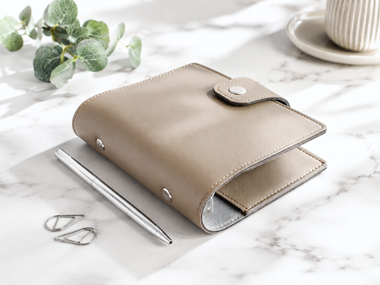 Leather Binder Notebook Organizer - 6-Ring Planner Cover (Pocket / Pocket Plus Size)