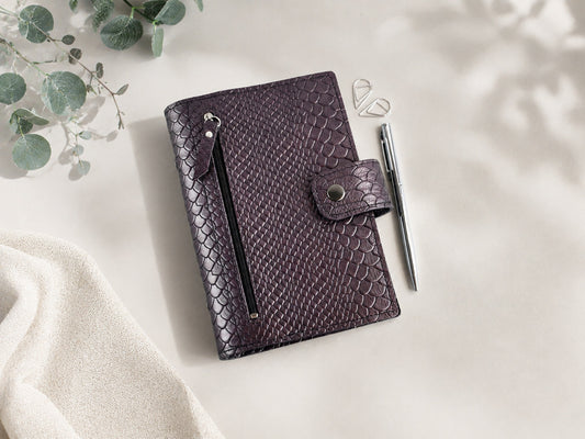 Leather Ring Binder - Planner Notebook Cover (Personal Size)