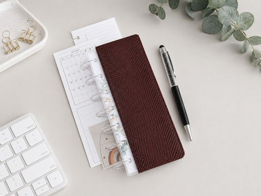 Disc-Bound Planner Notebook - Faux Leather Cover (HP Skinny Mini Size )