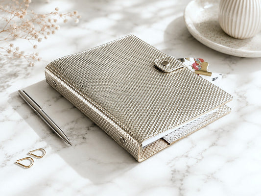 Leather Binder -  6-ring Notebook Organizer (A5 size)