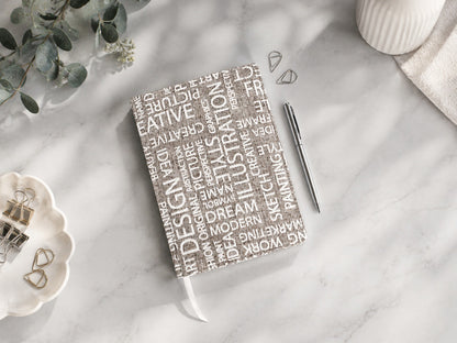 Fabric Journal Notebook - Blank Book (A5 size)