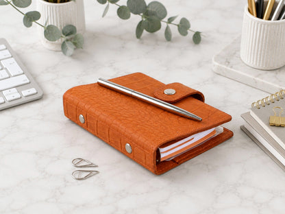 Leather Planner Notebook With Inserts (Pocket Size)