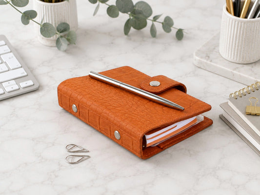 Leather Planner Notebook With Inserts (Pocket Size)