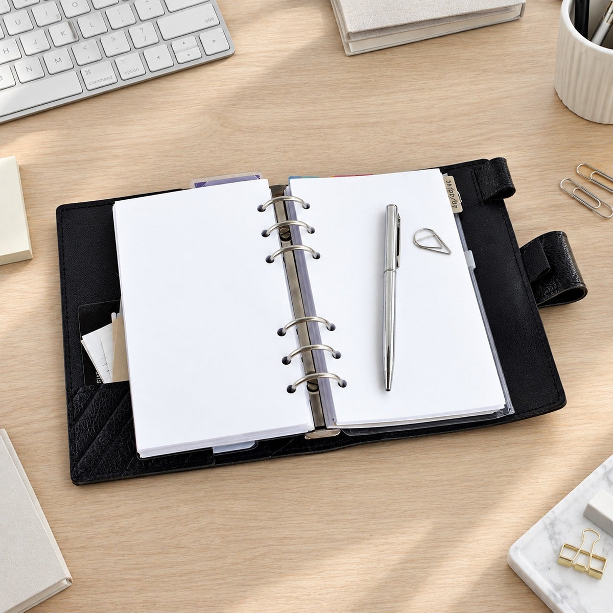 Blank Paper Inserts - Ring Binder Refill (A5, true A6, Personal, Pocket Size) / B-100