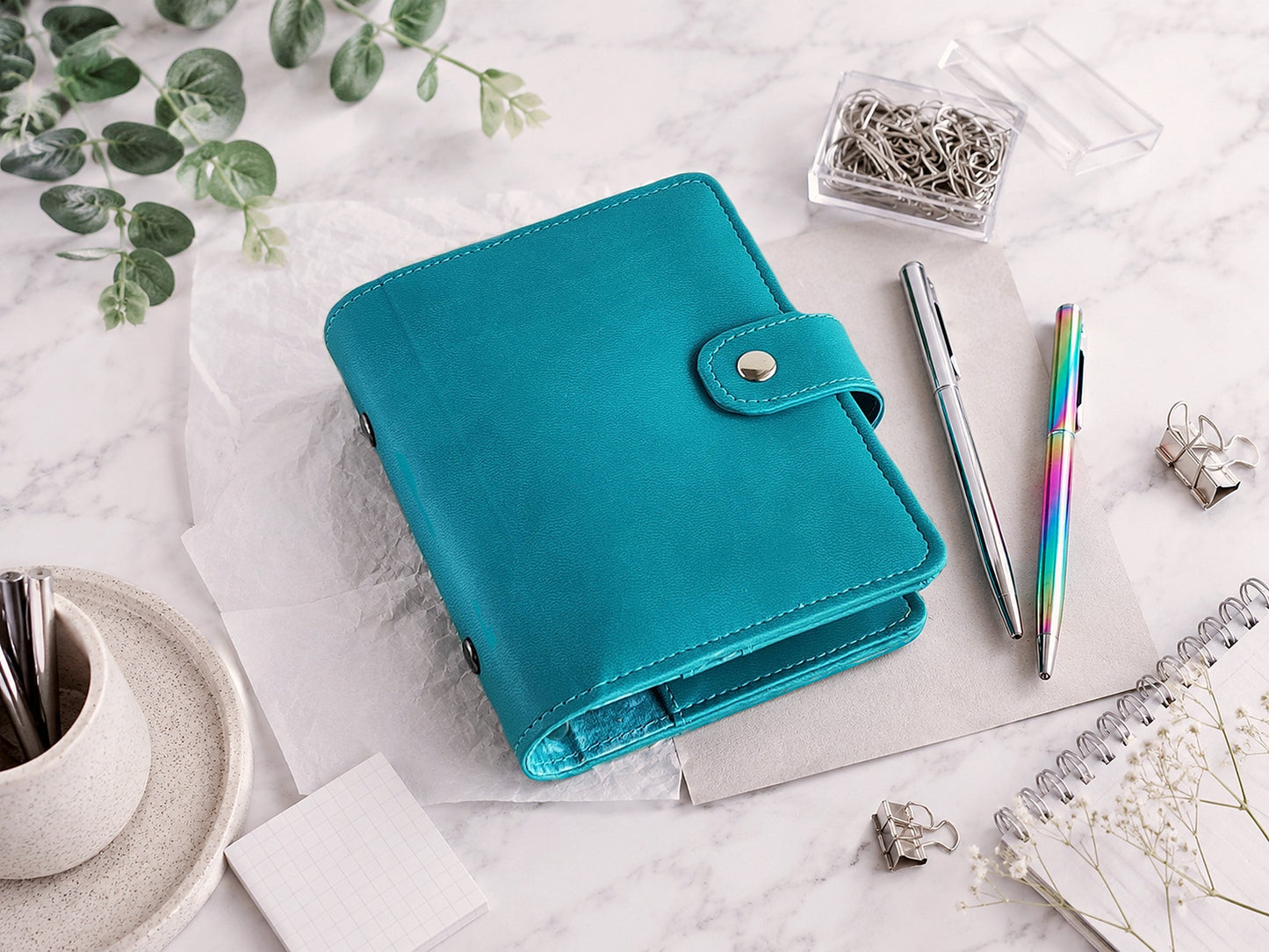Pocket Ring Notebook Cover - Binder Organizer (Pocket size)