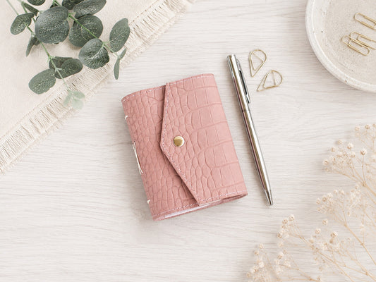 Leather Mini Softbook Journal - Dusty Rose