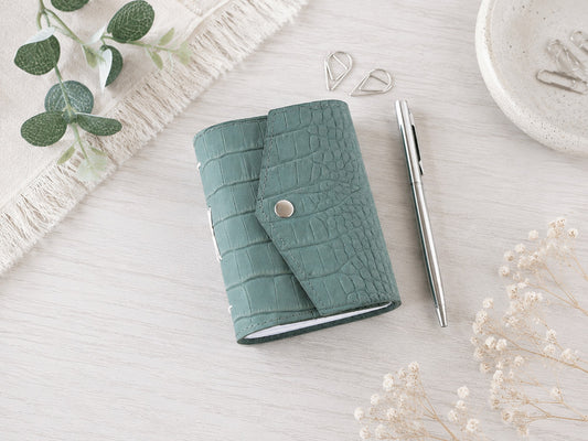Leather Mini Softbook Journal - Turquoise