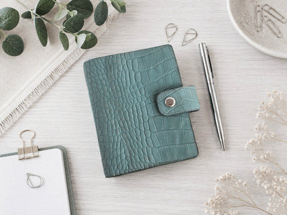 Leather Ring Planner - Organizer With Inserts 25mm Rings (Pocket size)