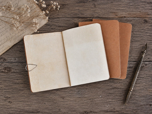 Old Style Travel Journal Inserts (Passport Size)