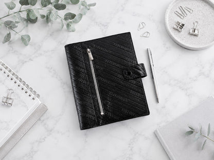 Leather Ring Binder - Planner Notebook Cover (A5 size)