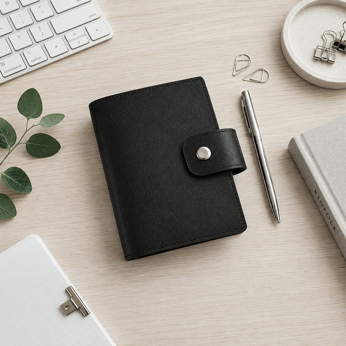 Leather Planner Notebook Cover, 6-Ring organizer (Pocket Size)