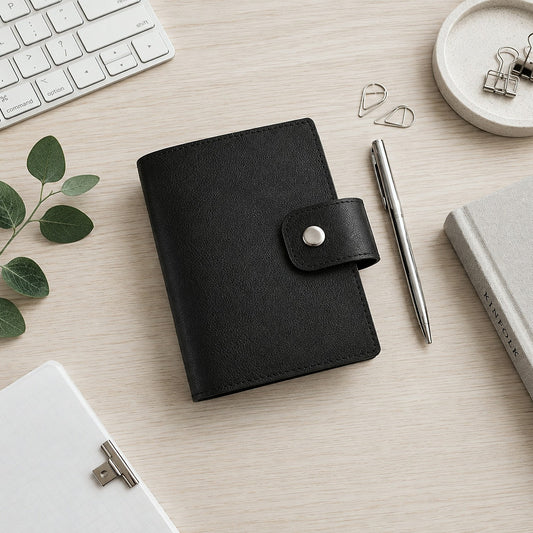 Leather Planner Notebook Cover, 6-Ring organizer (Pocket Size)