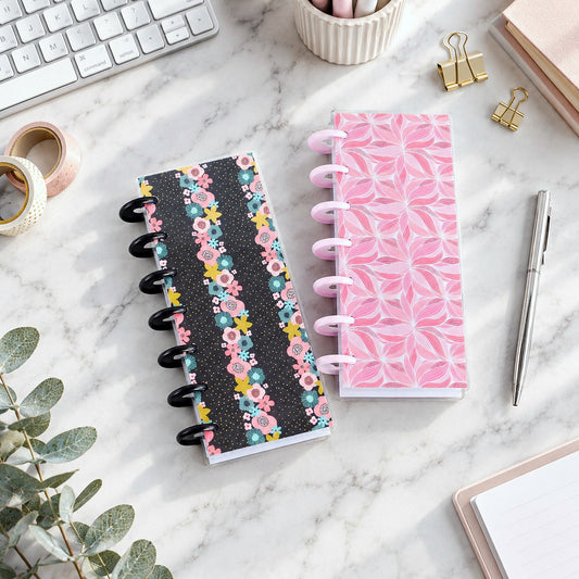 Discbound Planner Notebook - Monthly & Weekly Agenda (HP Skinny Mini Size)