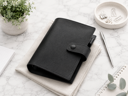 Leather 6-Ring Binder Organizer Cover (Personal size)