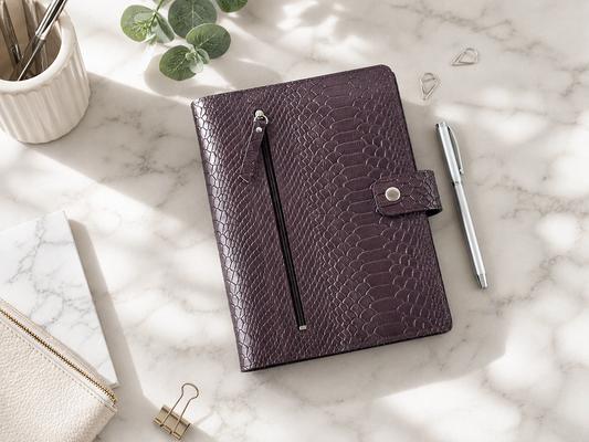 Leather Organizer - Ring Binder Planner Notebook (A5 size)