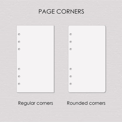 Weekly Planner Inserts - Ring Binder Refill (A5 Size) / A5-06w