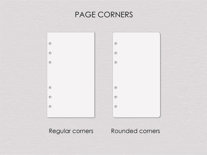 Monthly, Weekly Planner Inserts - Ring Binder Refill Bundle (Personal Size)