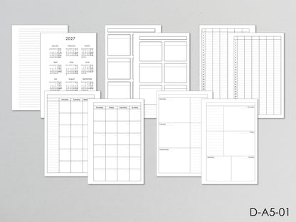 Discbound  Planner Notebook - Monthly Weekly (A5)