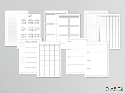 Discbound  Planner Notebook - Agenda Monthly Weekly (A5)
