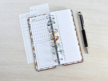 Disc-Bound Planner Notebook - Faux Leather Cover (HP Skinny Mini Size )