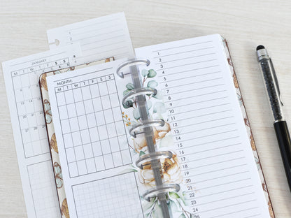 Disc-Bound Planner Notebook - Faux Leather Cover (HP Skinny Mini Size )