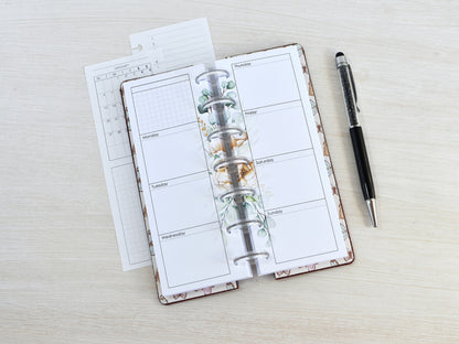 Disc-Bound Planner Notebook - Faux Leather Cover (HP Skinny Mini Size )