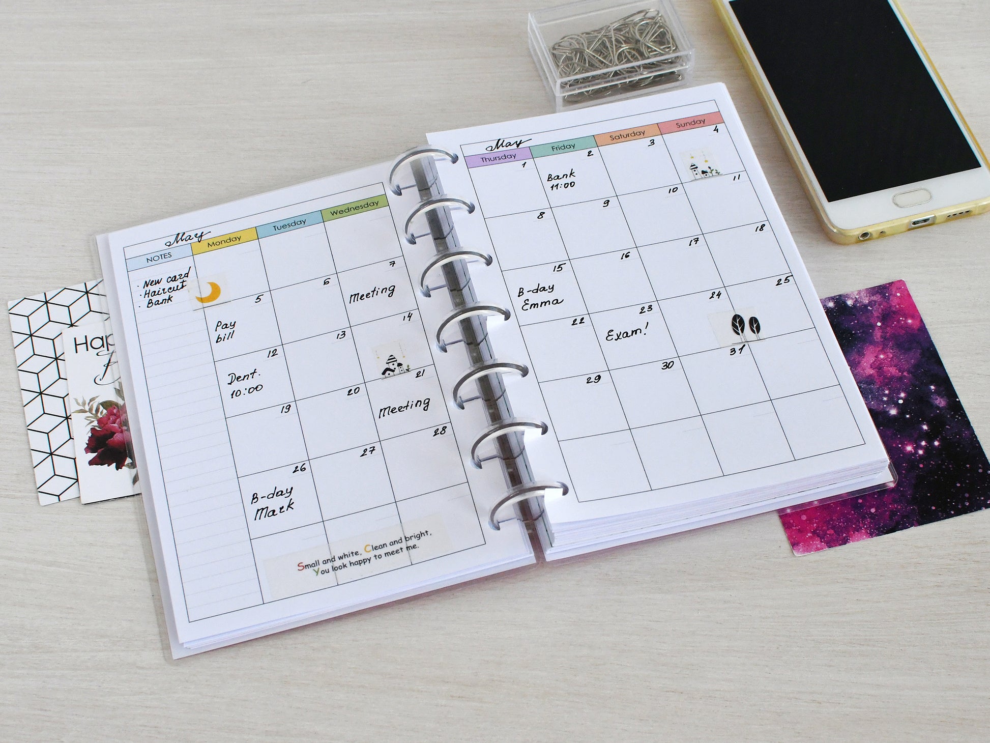 Monthly planning