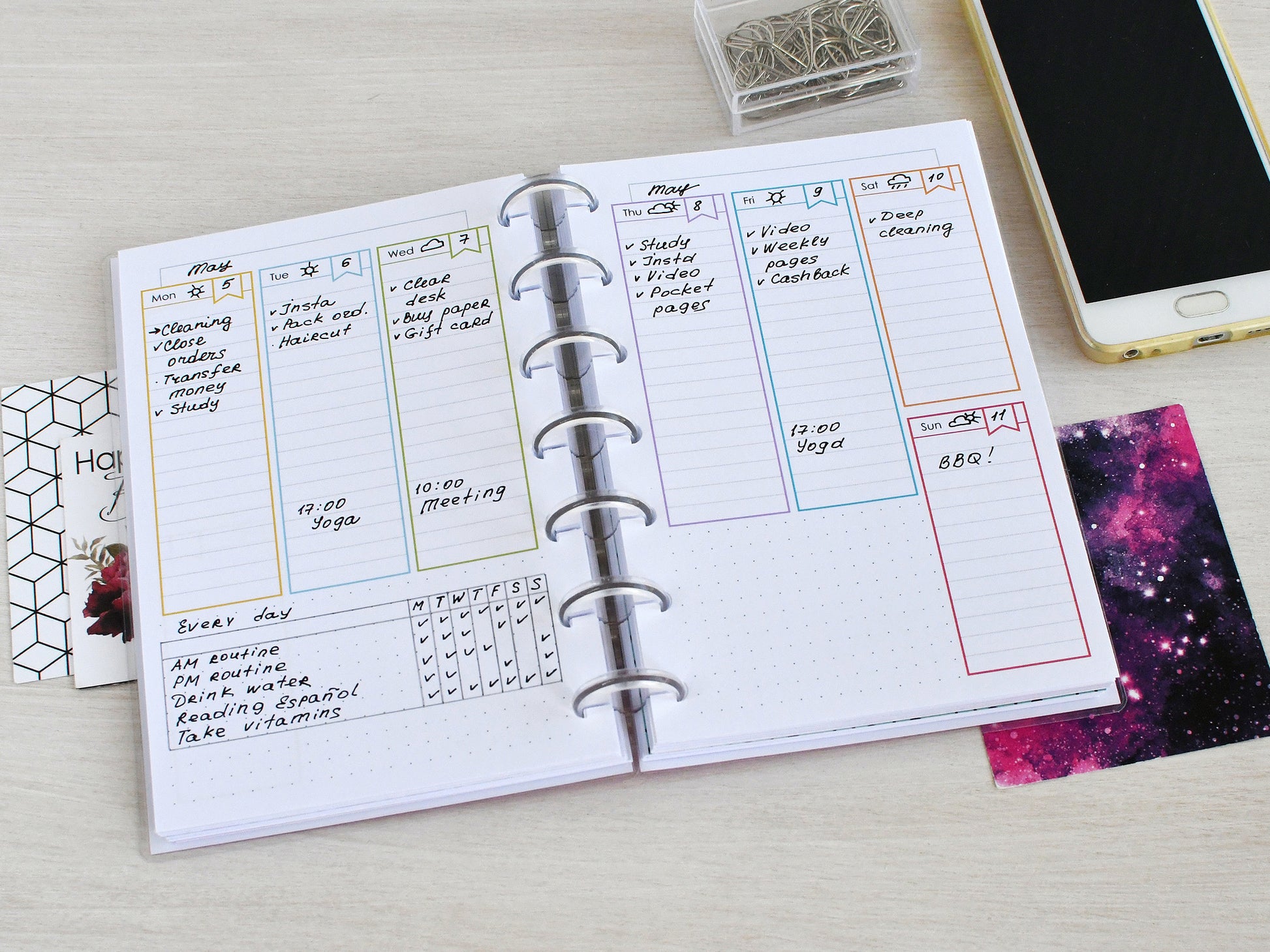Weekly planning