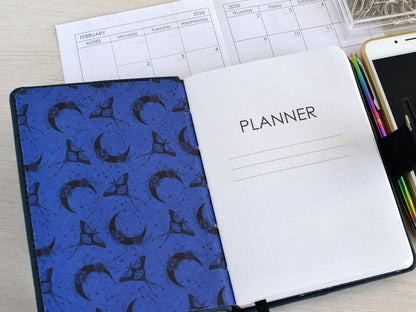 Hardcover Planner: Faux Leather Agenda, Weekly & Monthly