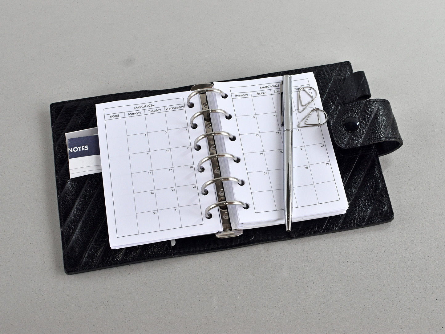 Monthly Planner Inserts - Ring Binder Refill (Pocket Size) / Pc-03m