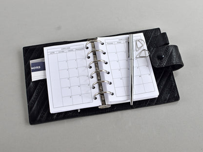 Monthly Planner Inserts - Ring Binder Refill (Pocket Size) / Pc-03m