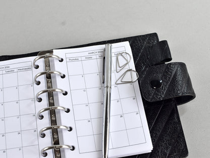 Monthly Planner Inserts - Ring Binder Refill (Pocket Size) / Pc-03m