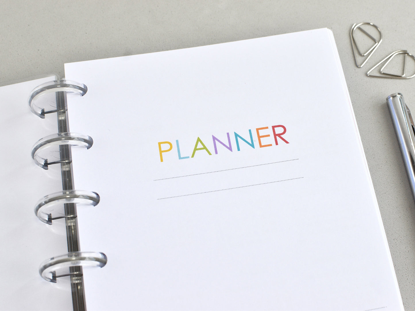 Discbound  Planner Notebook - Vertical Week (HP mini size)