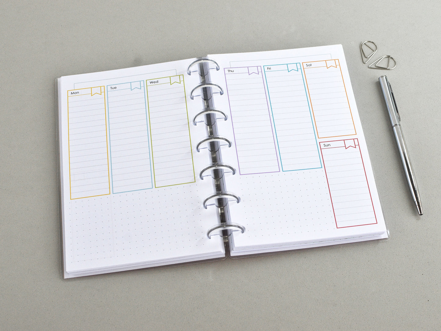 Weekly review for Happy Planner Mini