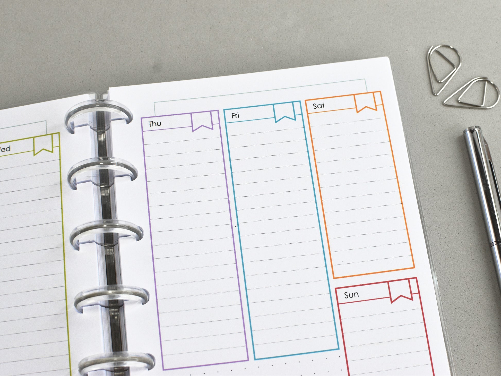 Weekly pages for Happy Planner Mini