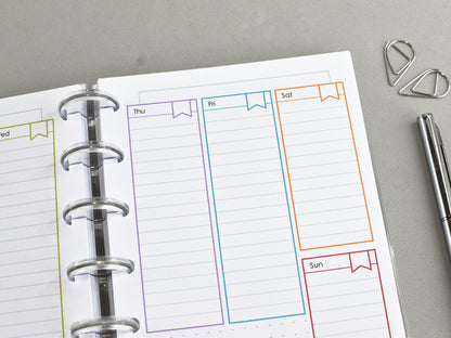 Weekly pages for Happy Planner Mini