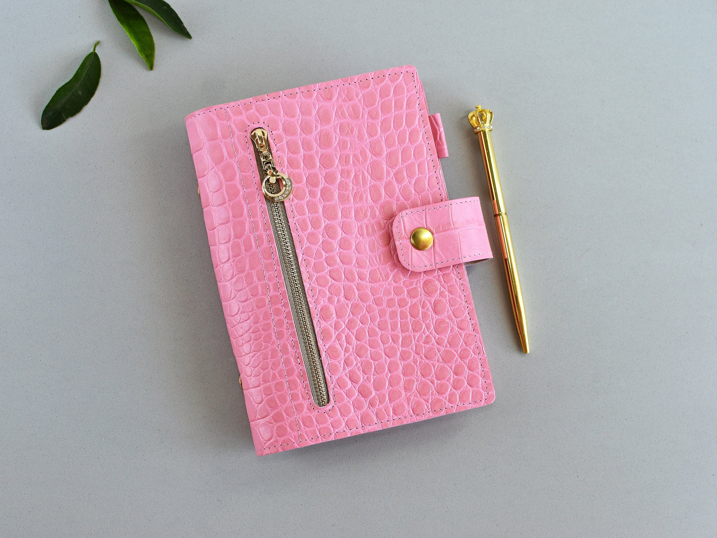 6-ring Binder Cover - Leather Planner Notebook Organizer (Personal size)