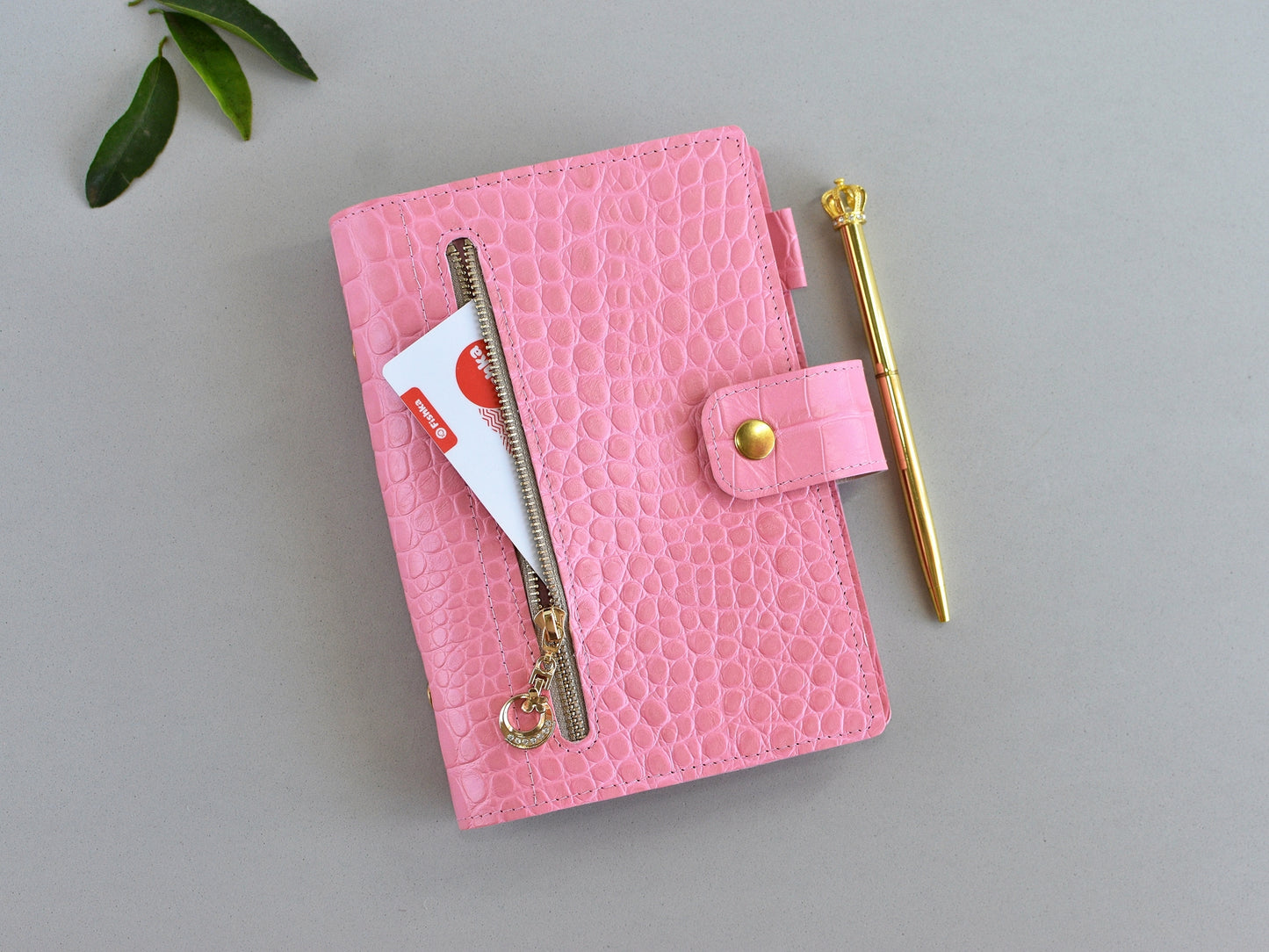 6-ring Binder Cover - Leather Planner Notebook Organizer (Personal size)
