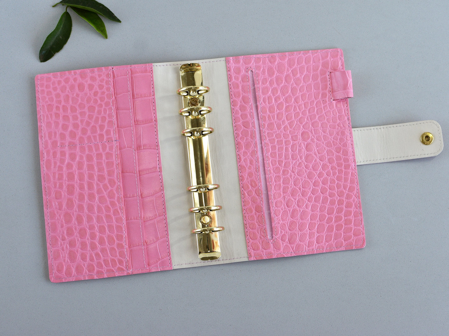 6-ring Binder Cover - Leather Planner Notebook Organizer (Personal size)