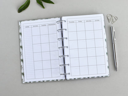 Monthly Weekly Inserts - Disc Planner Refill (HP Mini Size)