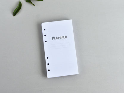Ring Planner Inserts - Monthly And Weekly Notebook Refill (Personal size) / P02