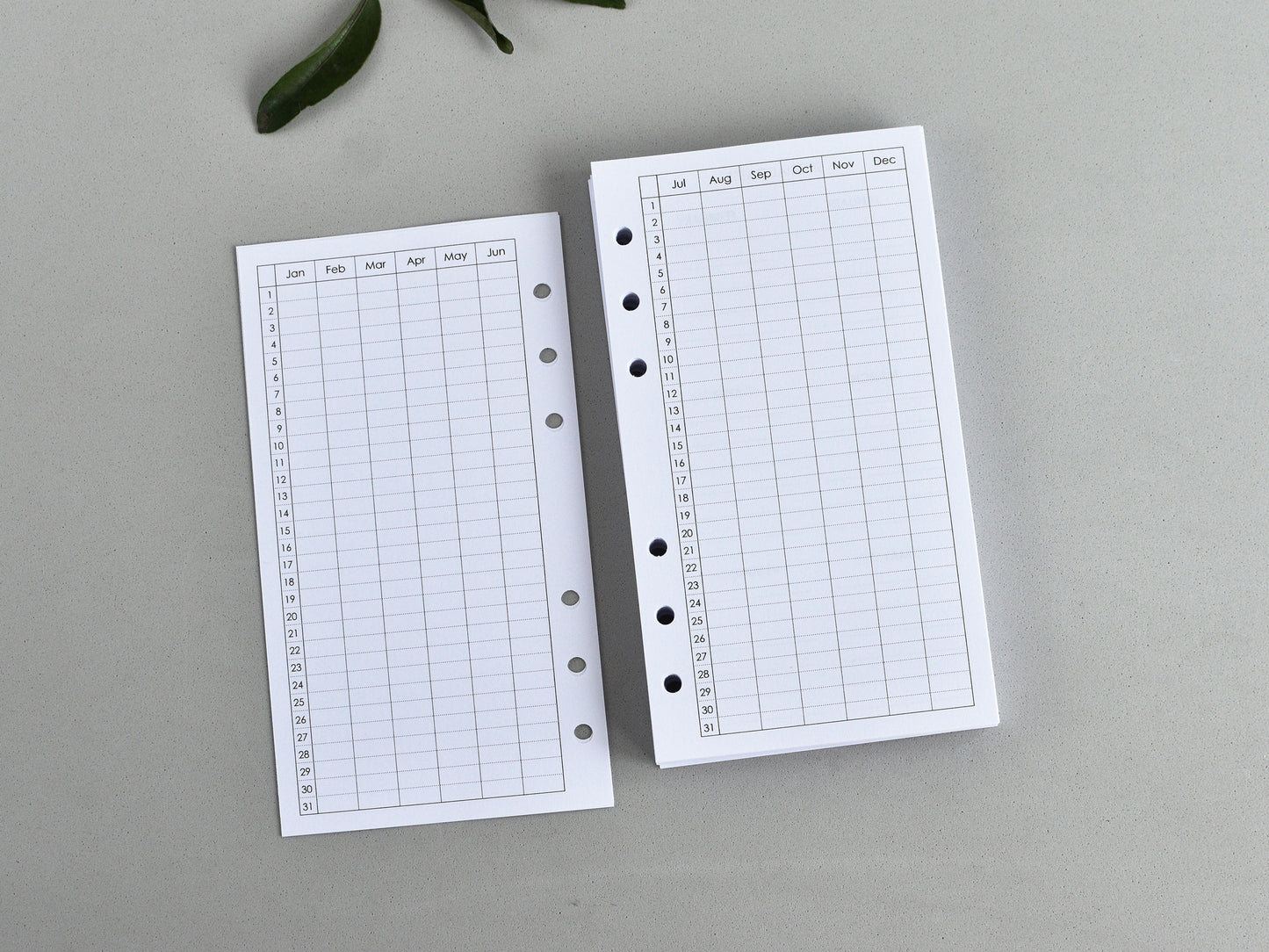 Ring Planner Inserts - Monthly And Weekly Notebook Refill (Personal size) / P02