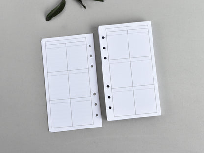 Ring Planner Inserts - Monthly And Weekly Notebook Refill (Personal size) / P02